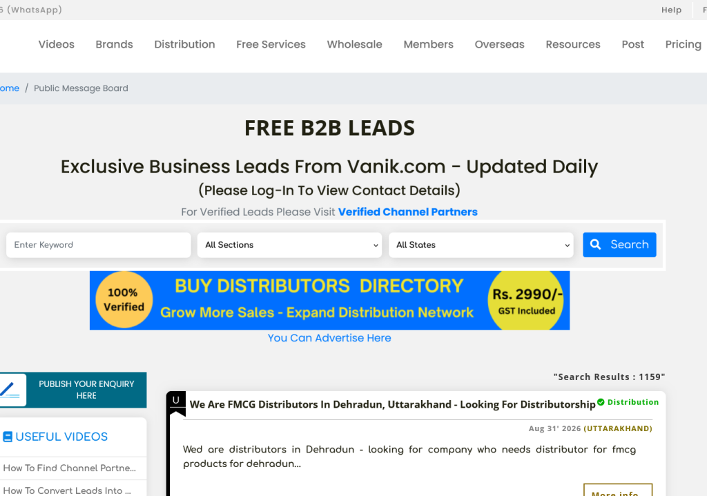 free b2b leads guide from vanik, India
