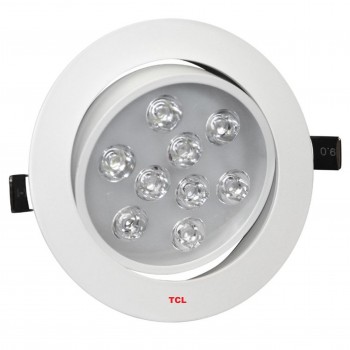 TCL LED BICYCLO CEILING LIGHT - 9W - RECESSED - WHITE - 3000K- 180° ROTATIVE - HEAT RESISTANT ALUMINIUM