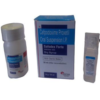 SAFODEX FORTE 100 MG DRY SYRUP WITH WFI