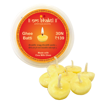Ghee Batti-Wicks Made with Cow Ghee and Cotton