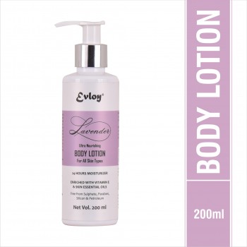 EVLOY Ultra Nourishing Body Lotion ( Lavender ) Enriched with Essential Oils