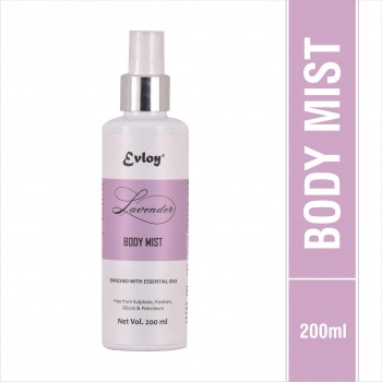 EVLOY BODY MIST ( LAVENDER ) [TRUSTED BY MILLIONS ] ENRICHED WITH ESSENTIAL OILS | PARABEN-FREE 200 ML