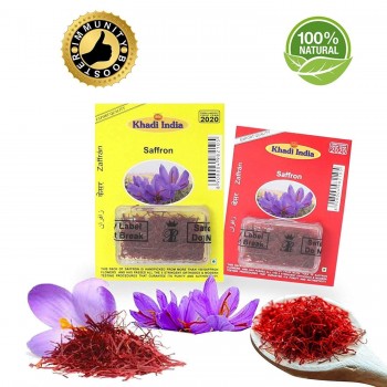 Khadi Saffron (Kashmir kesar -long leaf) Regular Card pack 1 gram