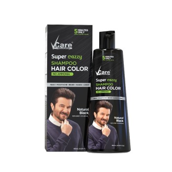 VCare super eazzy shampoo hair color- Black