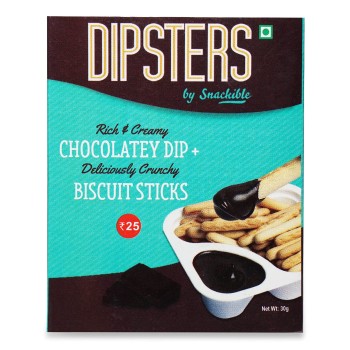Chocolatey Dip with Biscuit Sticks