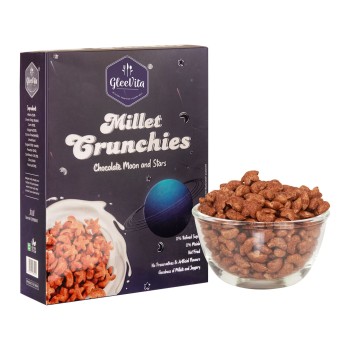 Millet Crunchies: Chocolate moon and stars – 150 g
