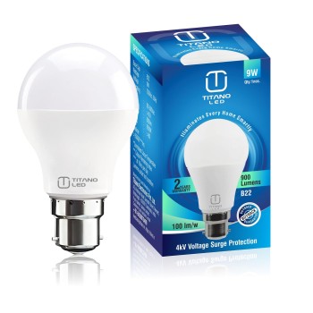 9 Watt TITANO LED Primal Bulb CW B22