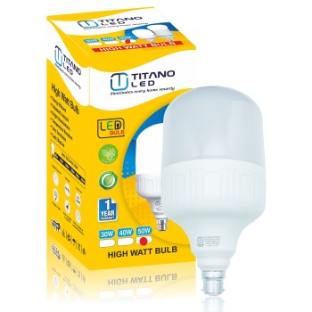 50 Watt TITANO LED High Watt Dome Bulb CW B22