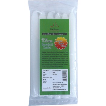 White Unscented Household Candles pack of 6