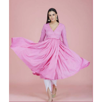Soft Pink Acchkan Style Kurti