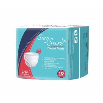 STAY SURE ADULT DIAPER PANTS LARGE -XLARGE